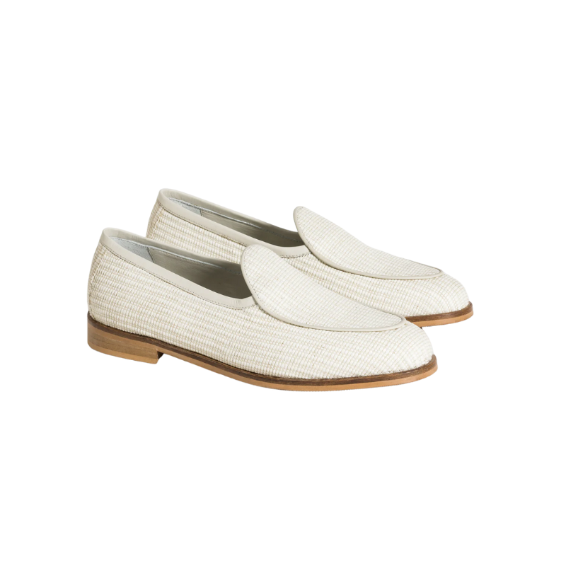 Woven texture supplier catalog shoe concept